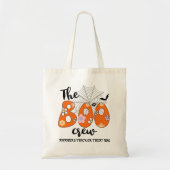 Retro Orange Black Boo Crew Trick Or Treat Tote トートバッグ (正面)