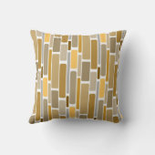 Retro Orange Brown and Gold Blocks クッション (裏面)