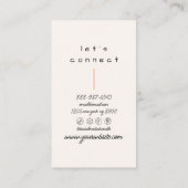 Retro Orange Checkered  Stripes Trendy Boho Fun 名刺 (裏面)