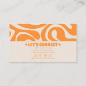 Retro Orange Cream 70s Boho Groovy Funky Trendy 名刺 (裏面)