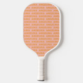 Retro Orange Custom Name Pickleball Paddle 70s ピックルボールラケット (裏面)