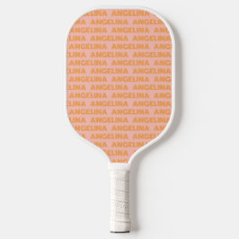 Retro Orange Custom Name Pickleball Paddle 70s ピックルボールラケット