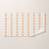 Retro Orange Geometric Dot Pattern バスタオルセット (ハンドタオル)