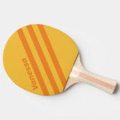 Retro Orange Groove Angled Striping with Name 卓球ラケット (横)