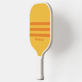 Retro Orange Groove Three Across Striping withName ピックルボールラケット (左)