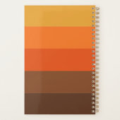 Retro Orange Pumpkin Brown Stripe 2026 Name プランナー手帳 (裏面)