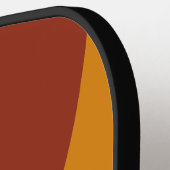 Retro Orange Rust Three Circle Stripe with Name ピックルボールラケット (左詳細)