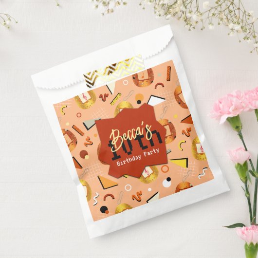 Retro Orange Tamagotchi Birthday フェイバーバッグ (封をした状態)