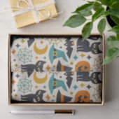 Retro Orange Teal Mid-Century Halloween 薄葉紙 (ギフト)