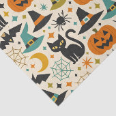 Retro Orange Teal Mid-Century Halloween  薄葉紙 (詳細)