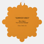 Retro Orange Texture – Summer Vibes Art オーナメントカード (正面)