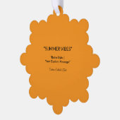 Retro Orange Texture – Summer Vibes Art オーナメントカード (左)