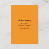 Retro Orange Texture – Summer Vibes Art コーリングカード (正面)