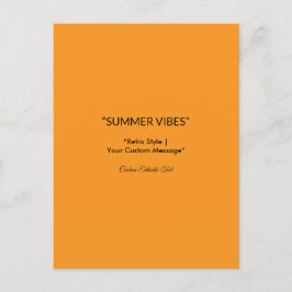 Retro Orange Texture – Summer Vibes Art シーズンポストカード