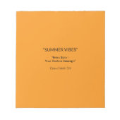 Retro Orange Texture – Summer Vibes Art ノートパッド (正面)