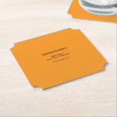 Retro Orange Texture – Summer Vibes Art ペーパーコースター (アングル)