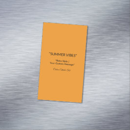 Retro Orange Texture – Summer Vibes Art マグネット名刺