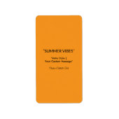 Retro Orange Texture – Summer Vibes Art ラベル (正面)