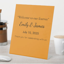 Retro Orange Texture – Summer Vibes Art 台座サイン