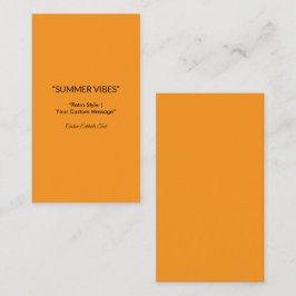 Retro Orange Texture – Summer Vibes Art 名刺