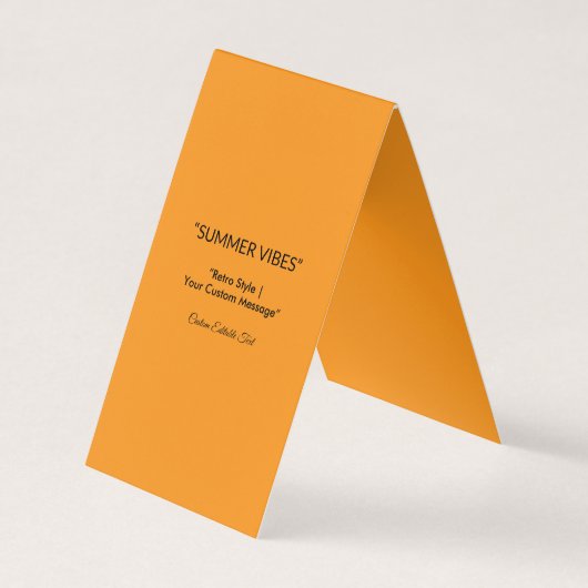 Retro Orange Texture – Summer Vibes Art 名刺 (正面)