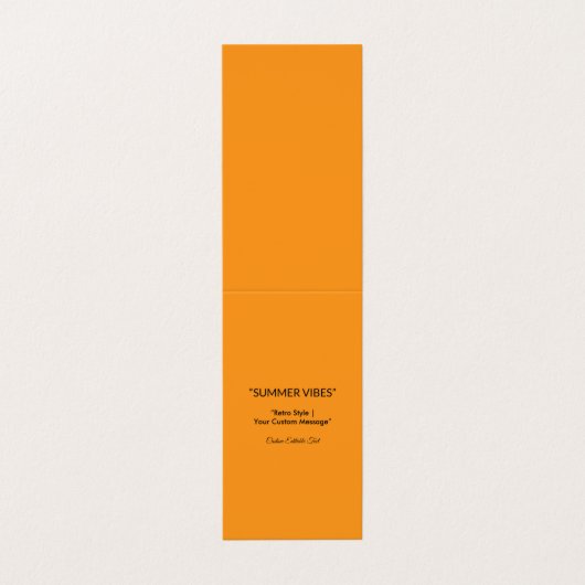 Retro Orange Texture – Summer Vibes Art 名刺 (外部フラット)