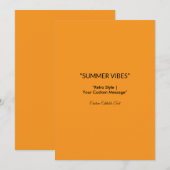 Retro Orange Texture – Summer Vibes Art 招待状 (正面/裏面)