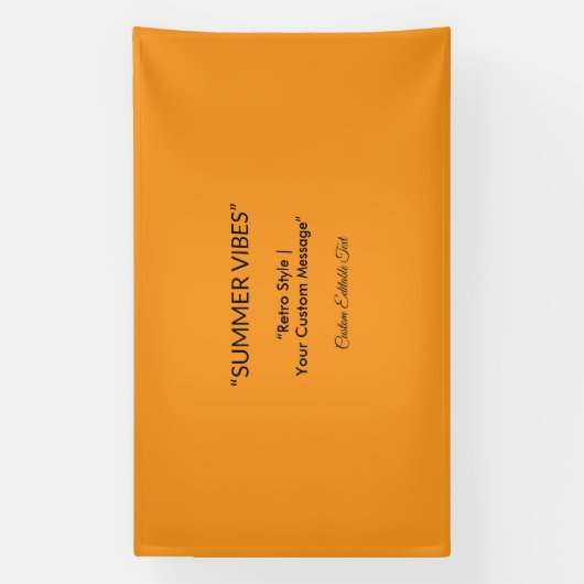 Retro Orange Texture – Summer Vibes Art 横断幕 (縦)