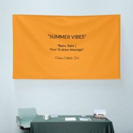 Retro Orange Texture – Summer Vibes Art 横断幕