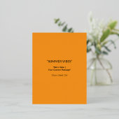 Retro Orange Texture – Summer Vibes Art 箔シーズンポストカード (立ち正面)