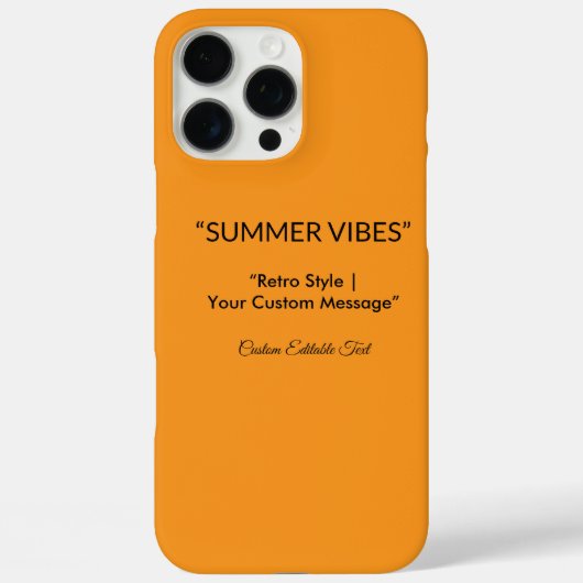 Retro Orange Texture – Summer Vibes Art Case-Mate iPhoneケース (裏面)