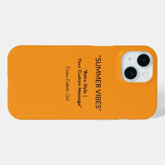 Retro Orange Texture – Summer Vibes Art Case-Mate iPhoneケース (裏面 (横))