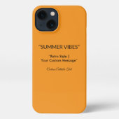 Retro Orange Texture – Summer Vibes Art iPhoneケース (裏面)