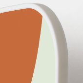 Retro Orange Three Circle Stripe with Name ピックルボールラケット (左詳細)