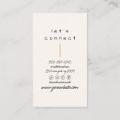 Retro Orange Wavy Checkered Trendy Boho Funky 名刺 (裏面)