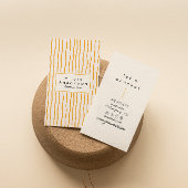 Retro Orange Wavy Stripes Trendy Boho Funky Modern 名刺