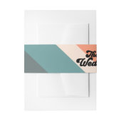 Retro Orange White Geometric The Wedding Of 招待状ベリーバンド (正面例)