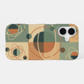 Retro Orbital Circles Pattern iPhone 16ケース (裏面横)