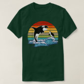 Retro Orca Killer Whale  Tシャツ (デザイン正面)