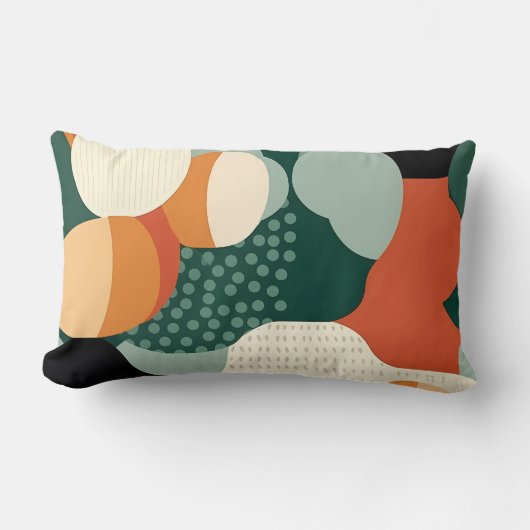 Retro Organic Pebble Pillow ランバークッション (正面)