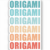 Retro Origami Vintage Gift シール (正面)