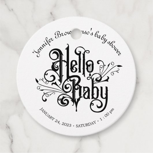 Retro Ornament Horror Gothic Baby フェイバータグ (正面)