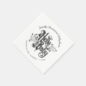 Retro Ornament Horror Gothic Hello Baby スタンダードカクテルナプキン (角)