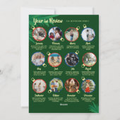 Retro ornaments arched Year in review family photo シーズンカード (裏面)