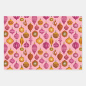 Retro Ornaments Christmas ラッピングペーパーシート (正面2)