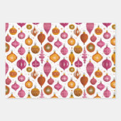 Retro Ornaments Christmas ラッピングペーパーシート (正面)