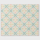 Retro Ornaments Mid-Century Holiday ラッピングペーパー (フラット)