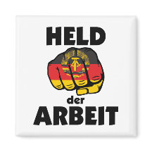 Retro Ostalgie DDR Held der Arbeit