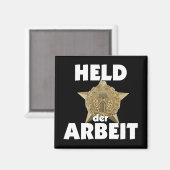Retro Ostalgie DDR Held der Arbeit Stern Wappen マグネット (正面/裏面)