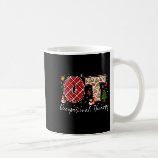 Retro Ot Occupational Therapy Santa Christmas Ot S コーヒーマグカップ (右)